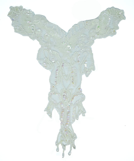 Beaded Sequins Applique 12x12 Dangling