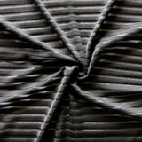 Black Lycra Stripe Mesh Fabric