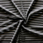 Black Lycra Stripe Mesh Fabric