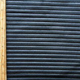 Black Lycra Stripe Mesh Fabric