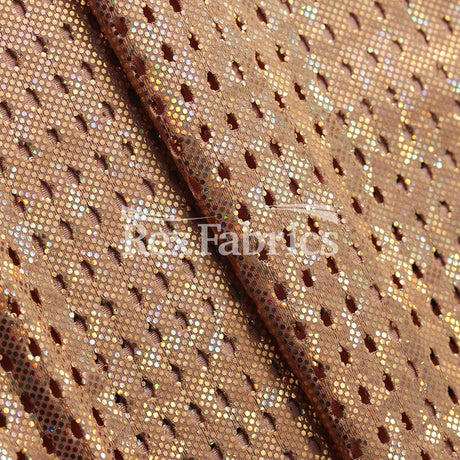 Peep Mesh B'Dazzled Nylon Spandex Fabric - Multiple Colors, Solid Mesh, Four-Way Stretch, 58/60" Width (1 Yard)