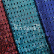 Peep Mesh B'Dazzled Nylon Spandex Fabric - Multiple Colors, Solid Mesh, Four-Way Stretch, 58/60" Width (1 Yard)