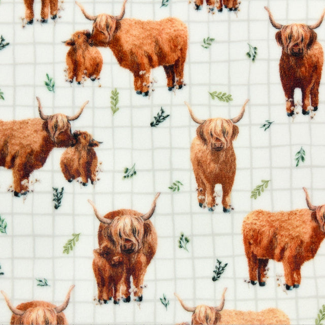Cloud Cuddle Highland Grid Penny Fabric Per Yard