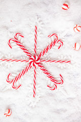 12 Inch Acrylic Peppermint Snowflake Large Ornament