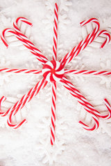 12 Inch Acrylic Peppermint Snowflake Large Ornament