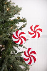 20” Red and White Peppermint Swirl Stem