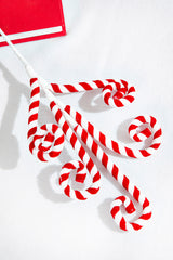 24" Red and White Peppermint Swirl Spray