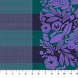 Cotton Wideback Fabric Perennial Borders Festival in Ocean 108"