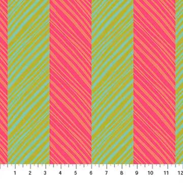 Cotton Print Fabric Per Yard Perennial Borders Tipsy in Guava