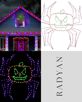 Holidynamics 5.0-ft Lighted Spider Pumpkin Yard Decoration with 240 LEDs