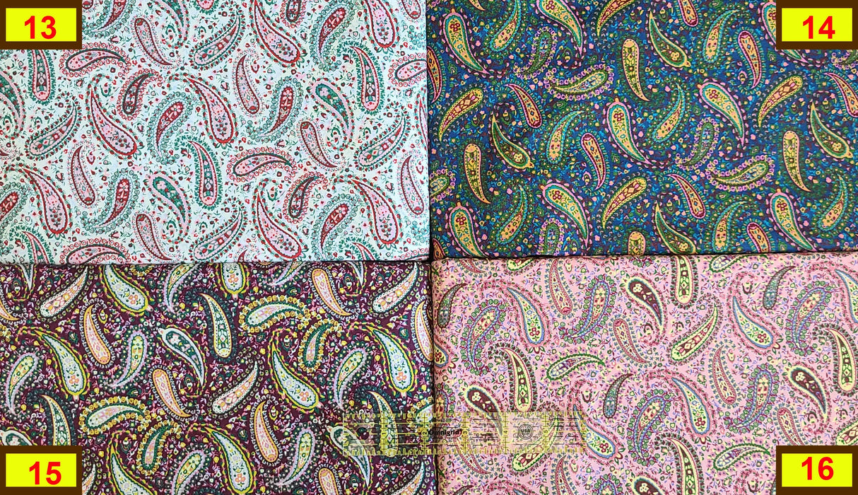 Quilting Cotton Perfect Paisley Clearance Fabric 100% Cotton
