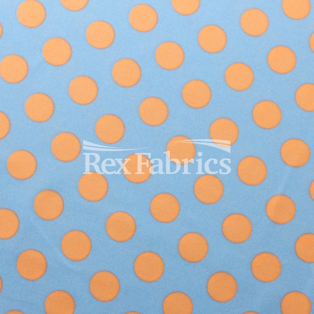 E-Z Dots Matte Nylon Spandex Fabric - Multicolor Polka Dots, 58/60" Width (1 Yard)