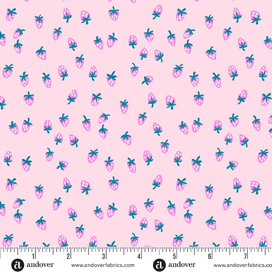 Cotton Print Petal Berry Sweet Color Pop Playground Fabric 44/45"