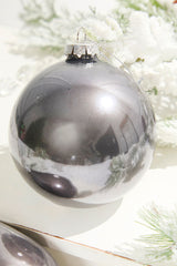 4" - 6" Pewter Glass Finial and Ball Ornaments