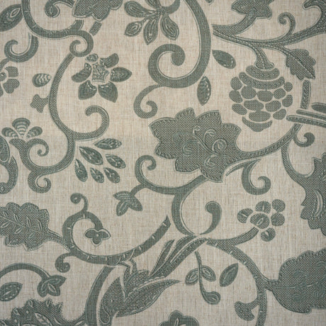 Polyester Linen Jacobean Floral Upholstery Fabric