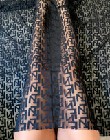 Black Geometric Power Mesh