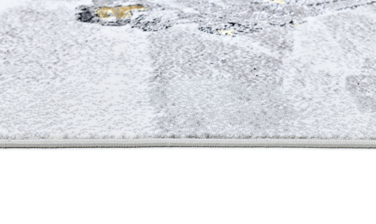 Crowned Frida Kahlo Polyester Fabric - Light Grey, Black With A Touch Of Gold, 6' 5" X 9' (1 Piece)