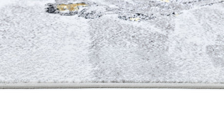 Crowned Frida Kahlo Polyester Fabric - Light Grey, Black With A Touch Of Gold, 6' 5" X 9' (1 Piece)