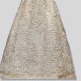 Beaded Corded Lace Fabric White Ivory