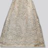 Beaded Corded Lace Fabric White Ivory