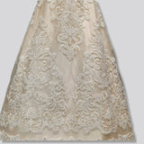 Beaded Corded Lace Fabric - White, Ivory, 51" Width (1 Yard)