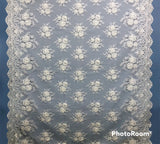 Beaded Chantilly Lace White Embroidered
