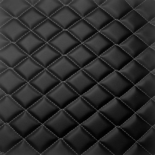 Faux Leather Vinyl Fabric Diamond Quilted Foam Backed