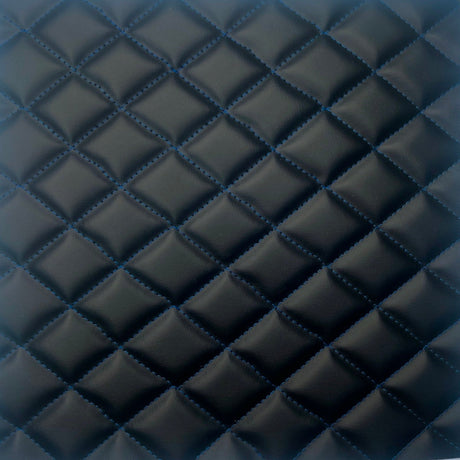 Faux Leather Vinyl Fabric Diamond Quilted Foam Backed