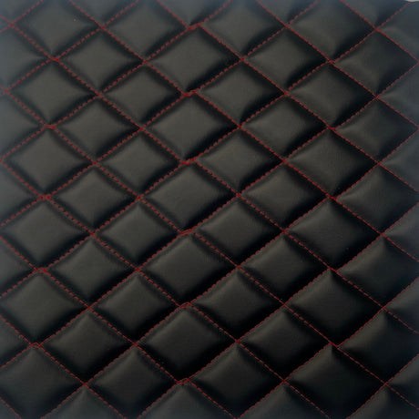 Faux Leather Vinyl Fabric Diamond Quilted Foam Backed