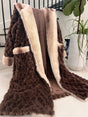Rexa Robe 4 Faux Fur Fabric - Chocolate Brown, Tone-On-Tone Champaign Cozy Interior, Long Sleeve, Long Length (1 Robe)