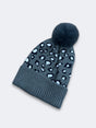 Leopard Beanies Acrylic Fabric - Leopard Print, Dark Grey, One Size Fits All (1 Piece)