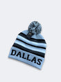 Dallas And Striped Beanies Acrylic Fabric - Black, Woven Design, One Size Fits All (1 Piece)