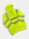Safety Pullover Safety Yellow Fabric - Yellow, Reflective Stripes, Zip-Up Hoodie (1 Piece)