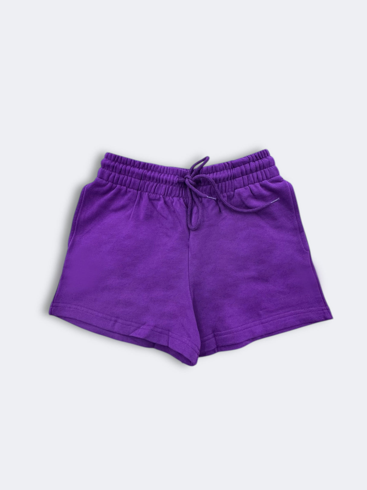 Lucky Women Shorts Cotton Fabric - Purple, Elastic Waistband, Drawstring (1 Piece)