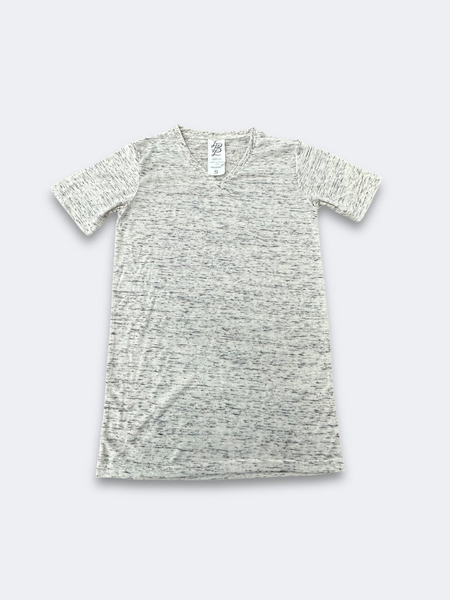 LBL Marble Shirt Polyester Spandex Fabric - Heather Tan, V-Neck, Unisex (1 Piece)