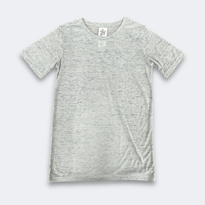 LBL Marble Shirt Round Neck Polyester Spandex Fabric - Heather Grey, Marbled, Unisex (1 Piece)