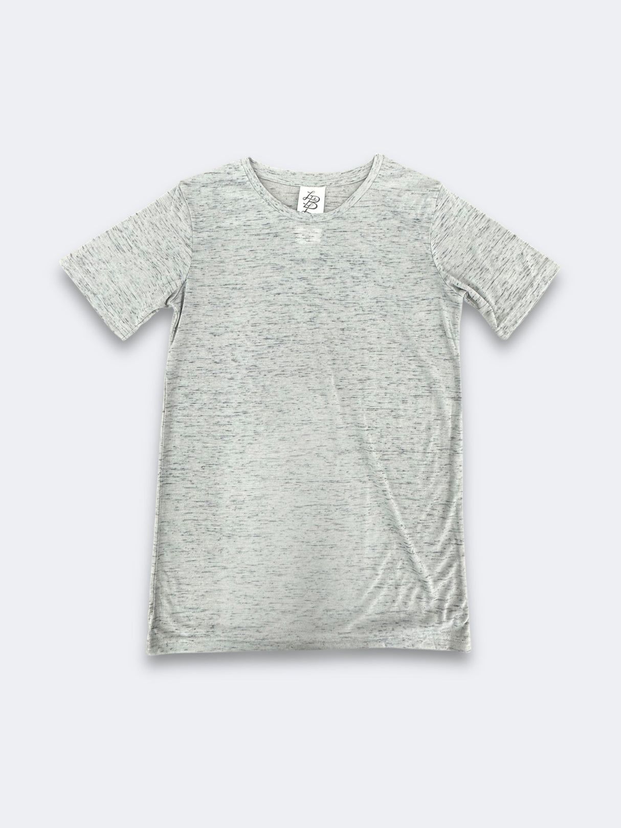 LBL Marble Shirt Round Neck Polyester Spandex Fabric - Heather Grey, Marbled, Unisex (1 Piece)