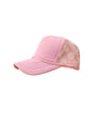 Checker Hat Caps Fabric - Pink, Checkerboard Pattern (1 Cap)