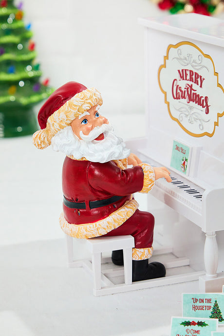 10" Mr. Christmas Sing Along Santa W/ 12 Song Sheets