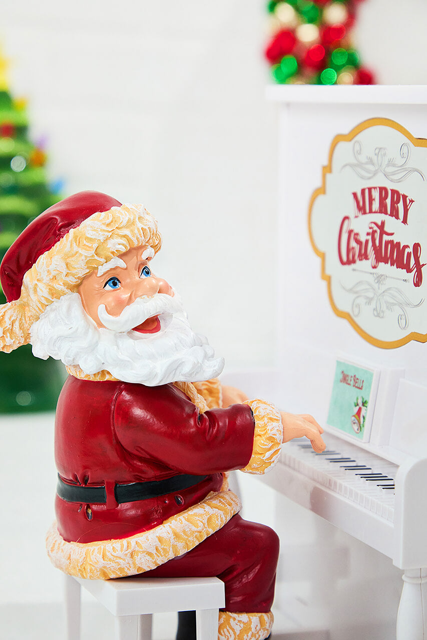 10" Mr. Christmas Sing Along Santa W/ 12 Song Sheets