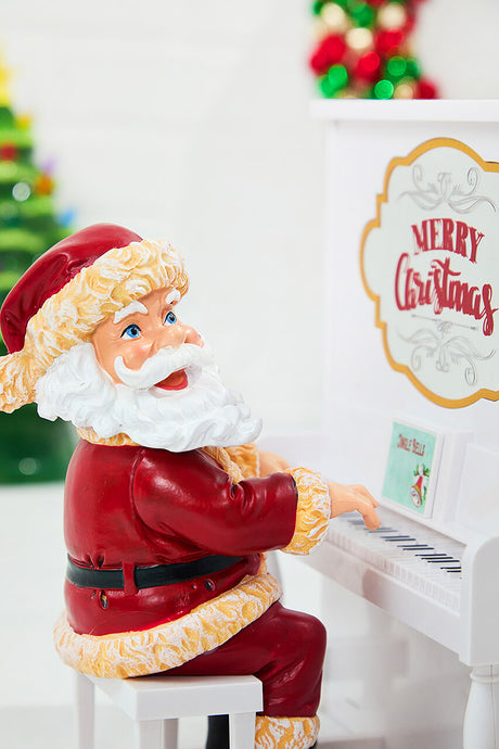 10" Mr. Christmas Sing Along Santa W/ 12 Song Sheets