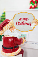 10" Mr. Christmas Sing Along Santa W/ 12 Song Sheets