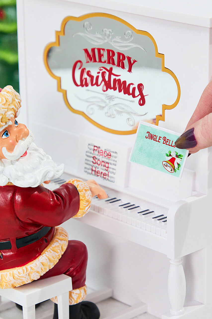 10" Mr. Christmas Sing Along Santa W/ 12 Song Sheets