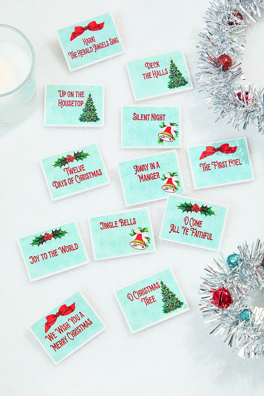 10" Mr. Christmas Sing Along Santa W/ 12 Song Sheets