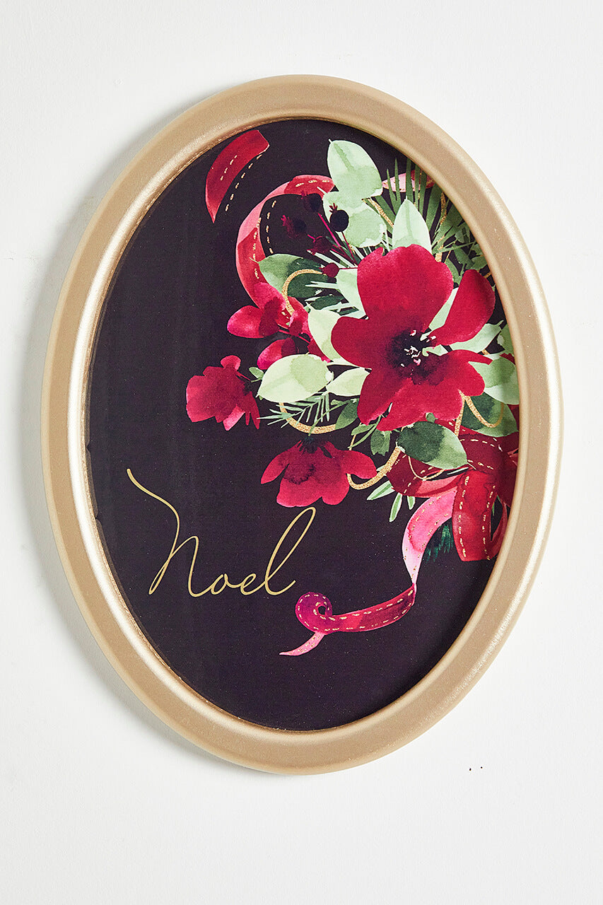 12" x 16" Floral Wood Wall Decor