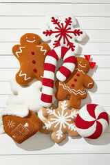 Brown Gingerbread House Pillow