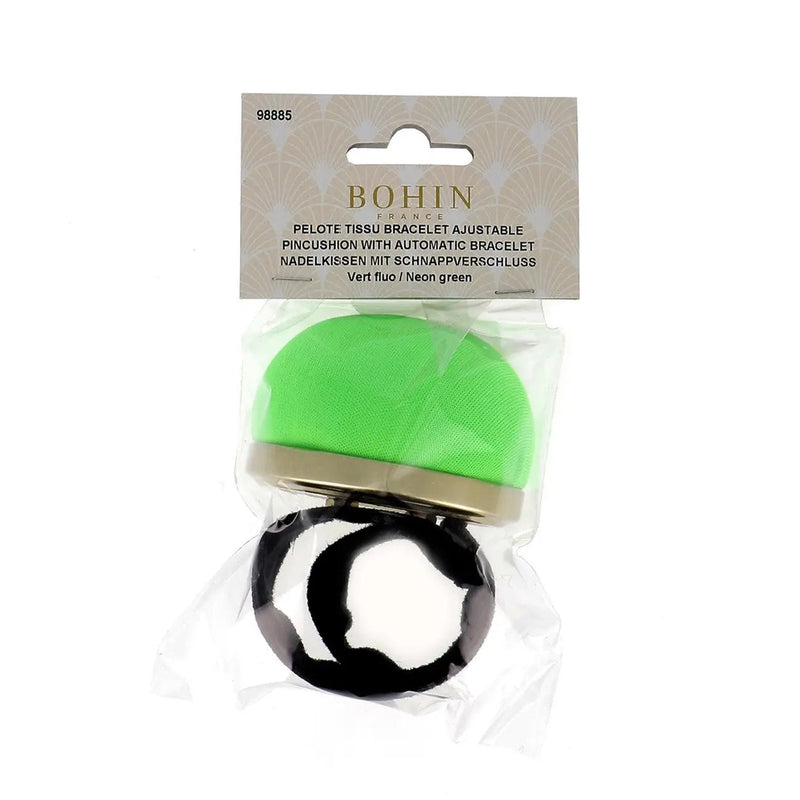 Flexible Snap Bracelet Pincushion Neon Green