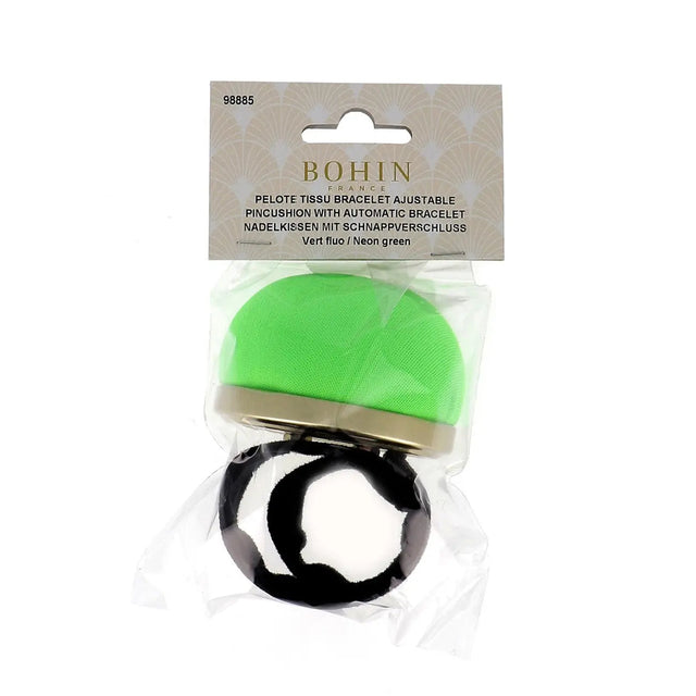 Flexible Snap Bracelet Pincushion Neon Green