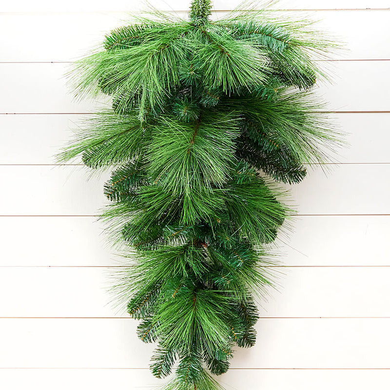 Jumbo Pine Teardrop 36 Inch Rustic Christmas Door Decoration