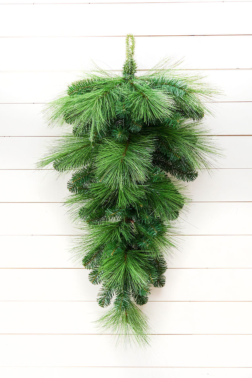 Jumbo Pine Teardrop 36 Inch Rustic Christmas Door Decoration